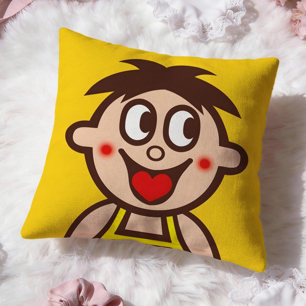 cute red boy Wangzai Cushion Cover Premium Comfort Reversible Pillow Cove -Two in One Design for Any Room & Car Interior
