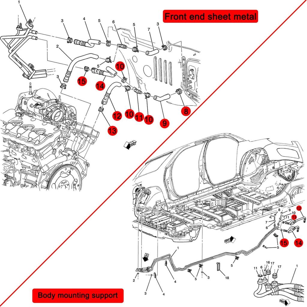 20765678 Engine Heater Hose for 2009-2017 Chevrolet Traverse, 2007-2016 GMC Acadia, 2008-2017 Buick Enclave, 2007-2010 Saturn Outlook HAVC Inlet