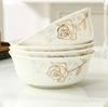 4pcs set, 6 inch, real bone china dinner bowl, ceramic ramen bowls, porcelain noodles bowl, food container, for kitchen salad