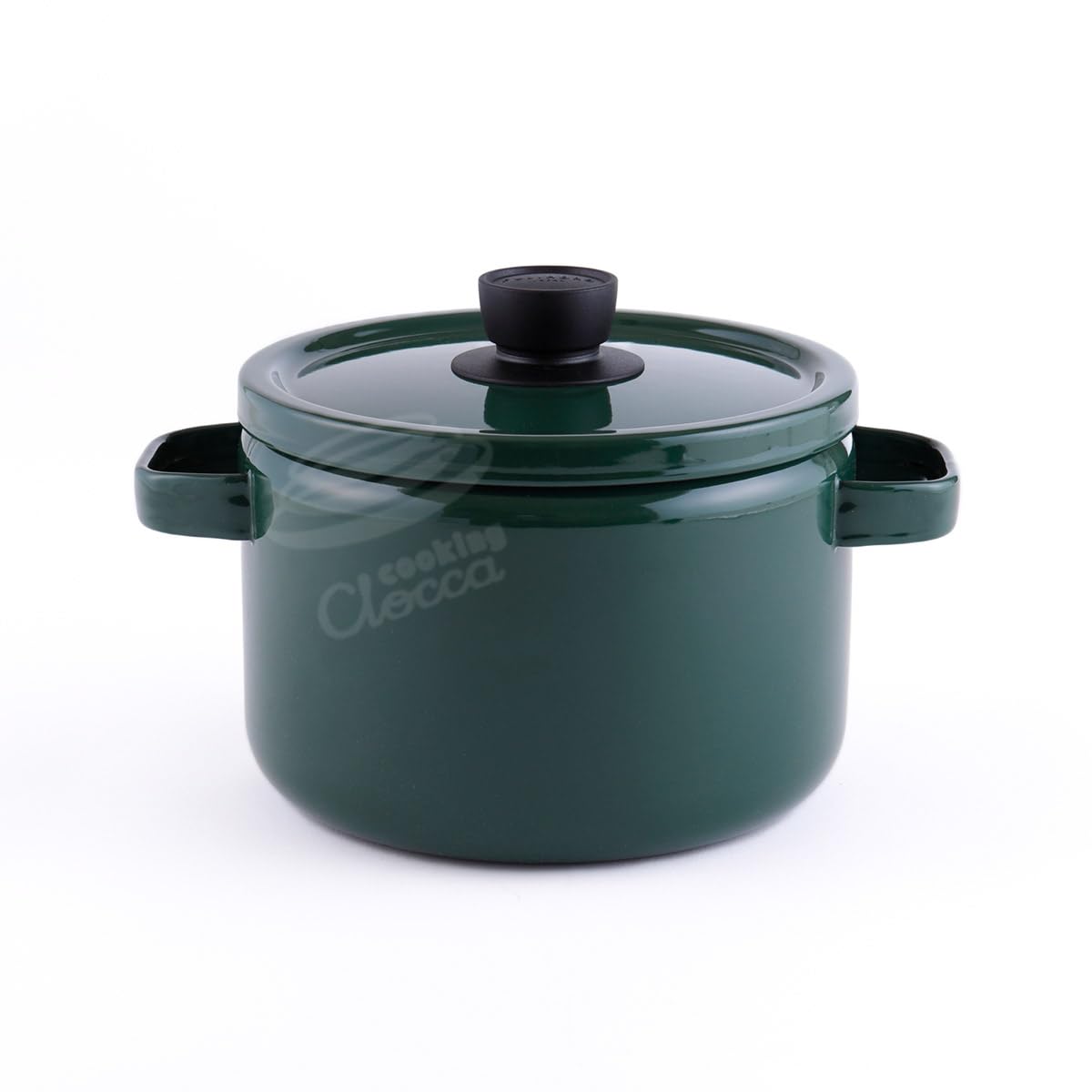 

Fuji Enamel Deep Casserole, 22cm, Solid Green, Induction Compatible, SD22DW.CG
