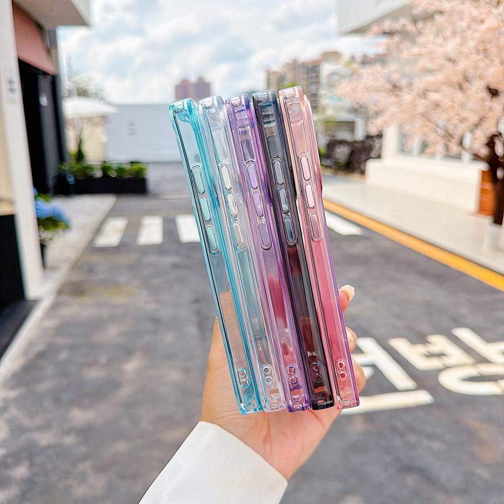 KEYSION Fashion Laser Gradient Colorful Phone Case for Xiaomi 14T 14T Pro 5G Soft TPU+PC Shockproof Back Cover for Xiaomi 14T 5G