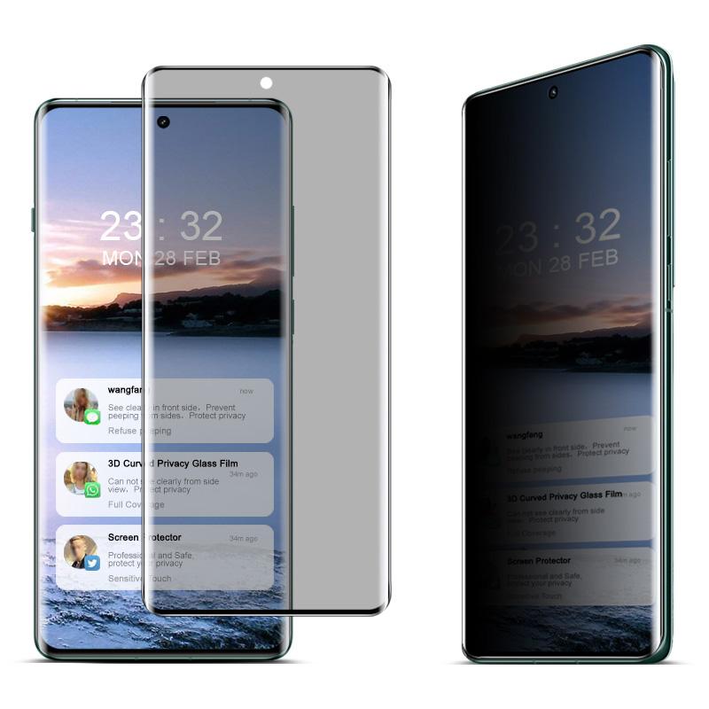 IMAK For OnePlus 12 5G Anti-peep Screen Protector Full Coverage Side Glue 3D Curved Film