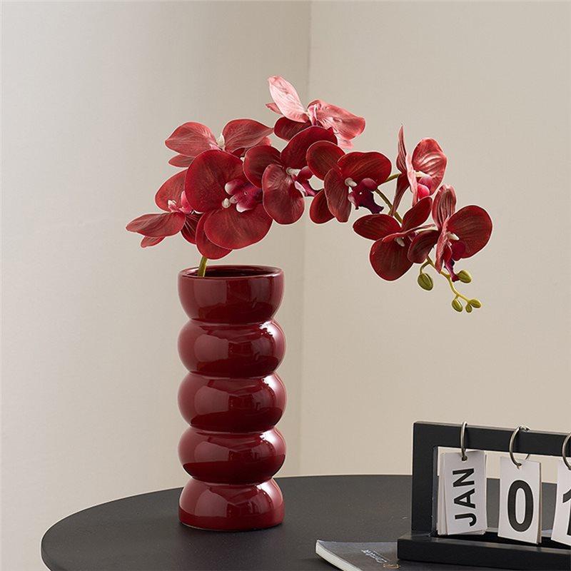 A25F - Ideal für Hochzeiten und Hotels, Elegante rote Vase für die Wohn- und Bürodekoration