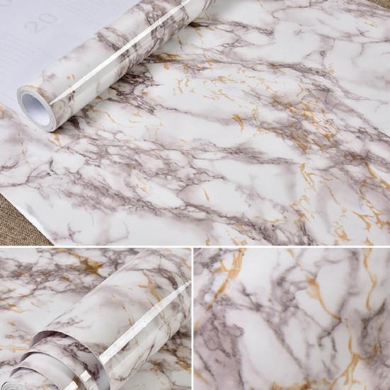1 Roll Wall Decor Waterproof Self Adhesive PVC Decorative Vinyl Film Marble