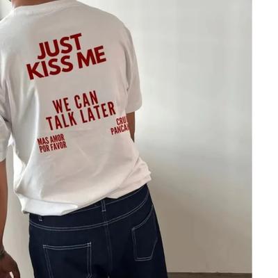 Skuggnas Solo Bésame Camiseta Gráfica Divertida Camiseta Positiva Regalo para Mujer Tops Casuales Camisetas Moda Verano