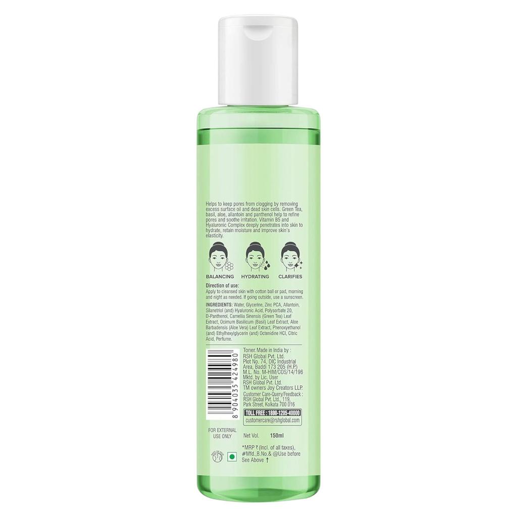 Joy Clarifying & Pore Minimizing Green Tea Face Toner 150ml Alcohol Free Hydrating Refreshing Skin