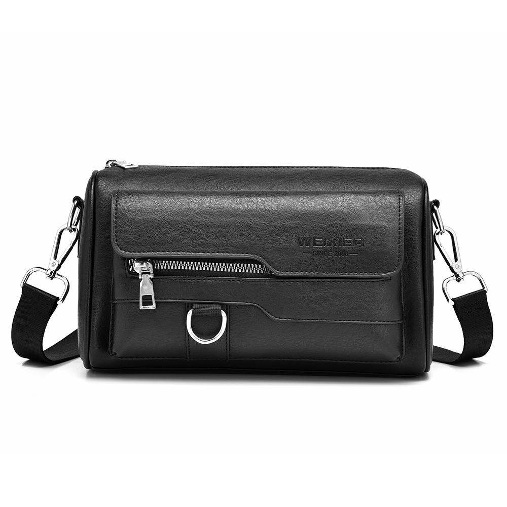 

WEIXIER Men s Crossbody Bag Messenger Bag Waterproof Casual Shoulder Bag Classic Briefcase Travel Bag чорний