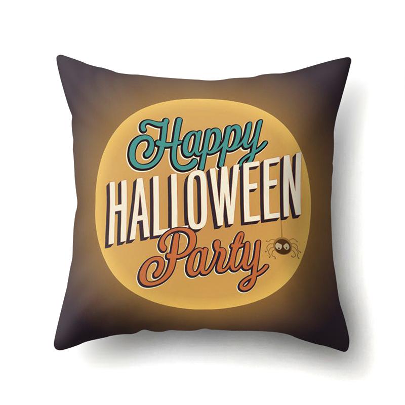 Halloween Pillowcase Car Waist Pillow Pumpkin Sofa Cushion Cover Office Home Living Room Pillowcase