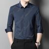 Spring Autumn New Striped Shirt For Men Middle Aged Business Casual Long Sleeve Thin Fashion Casual Wear Blouse