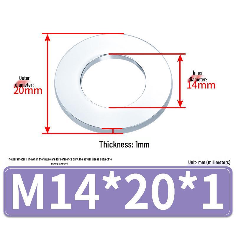 Extra Large Galvanized Metal Flat Washers - Sizes M1.6 to M14