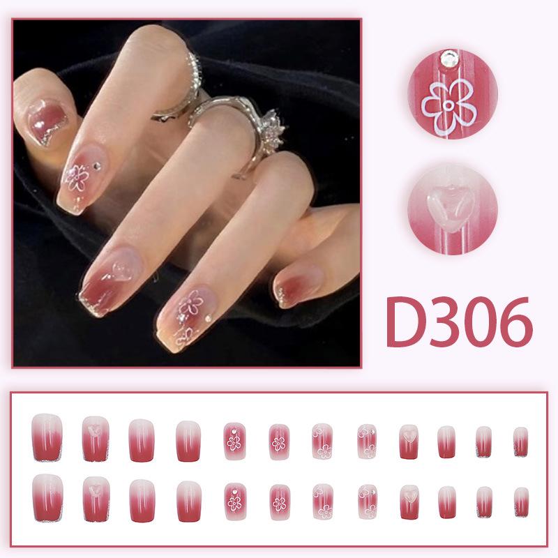 Blush Ice Transparent False Nails - Influencer Style, TikTok Trend, Girlish Manicure Patches