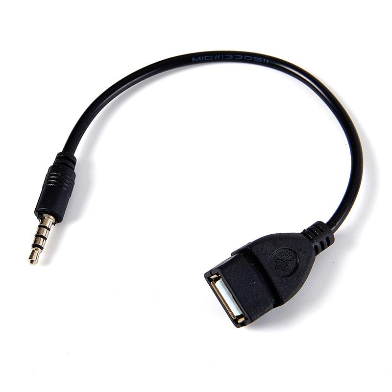 0.2 M 3.5Mm Male Audio Aux Jack To Usb 2.0 Type A Female Otg Converter Plug