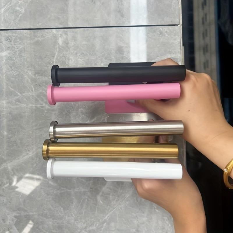 Stainless Steel Toilet Paper Holder, Self-Adhesive Wall Mount, No Drilling Required for Installation, Wall Mounted Toilet Paper Roll Dispenser