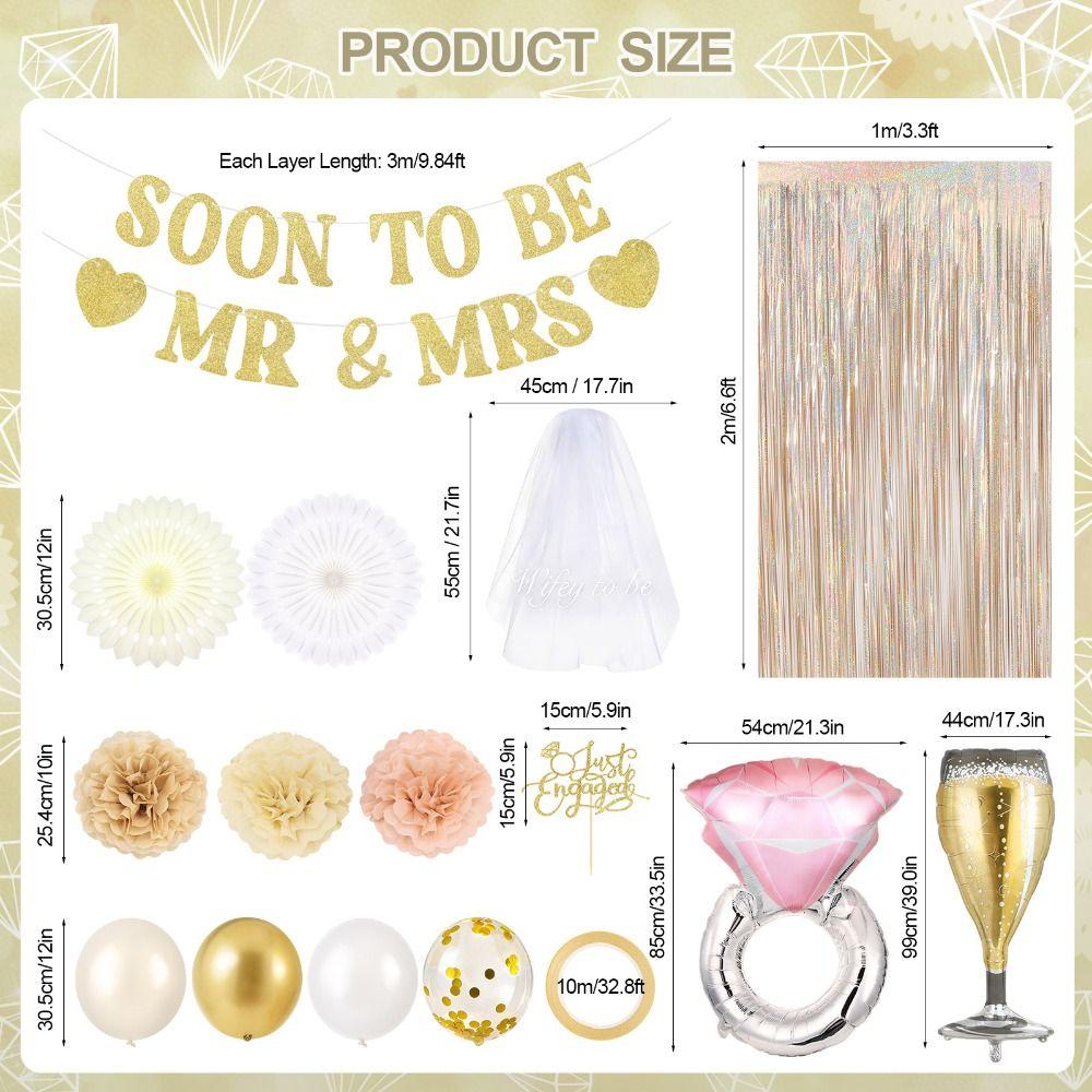 21-Piece Set Engagement Party Decorations Bridal Shower Decorations  Engagement Party