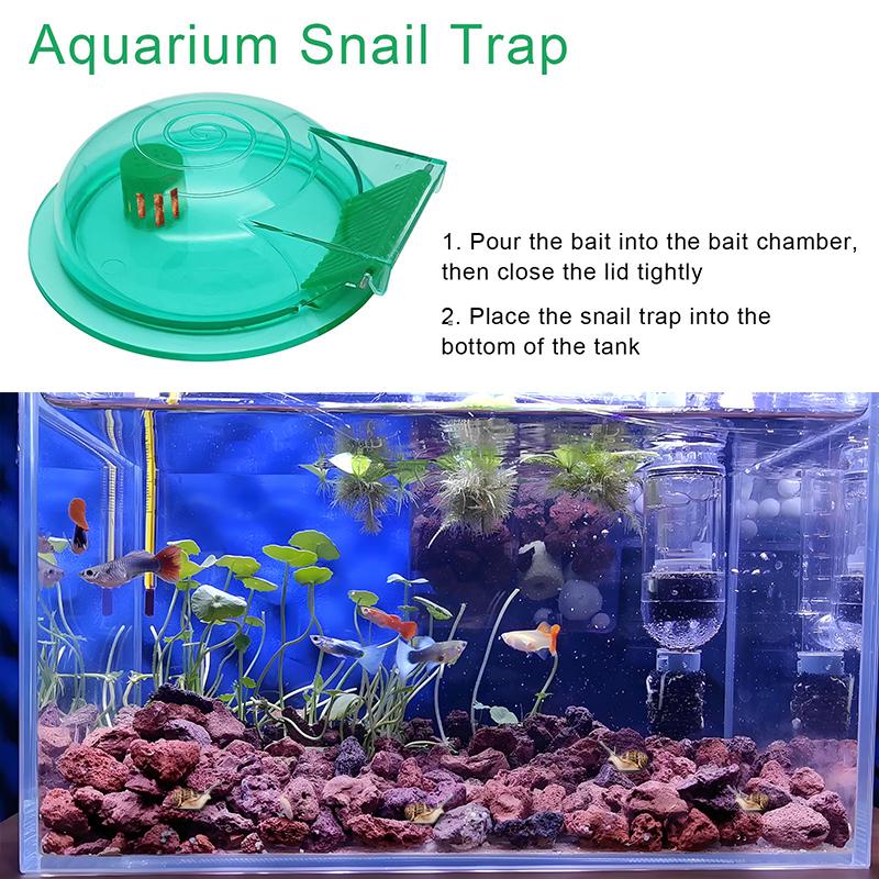 Capcană pentru Melci de Acvariu, Colector de Melci din Plastic Pentru Acvariu cu Pești de Apă Dulce Cutie pentru Prinderea Melcilor Verzi