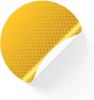 Round reflective stickers 4 pcs, diameter 88mm Yellow