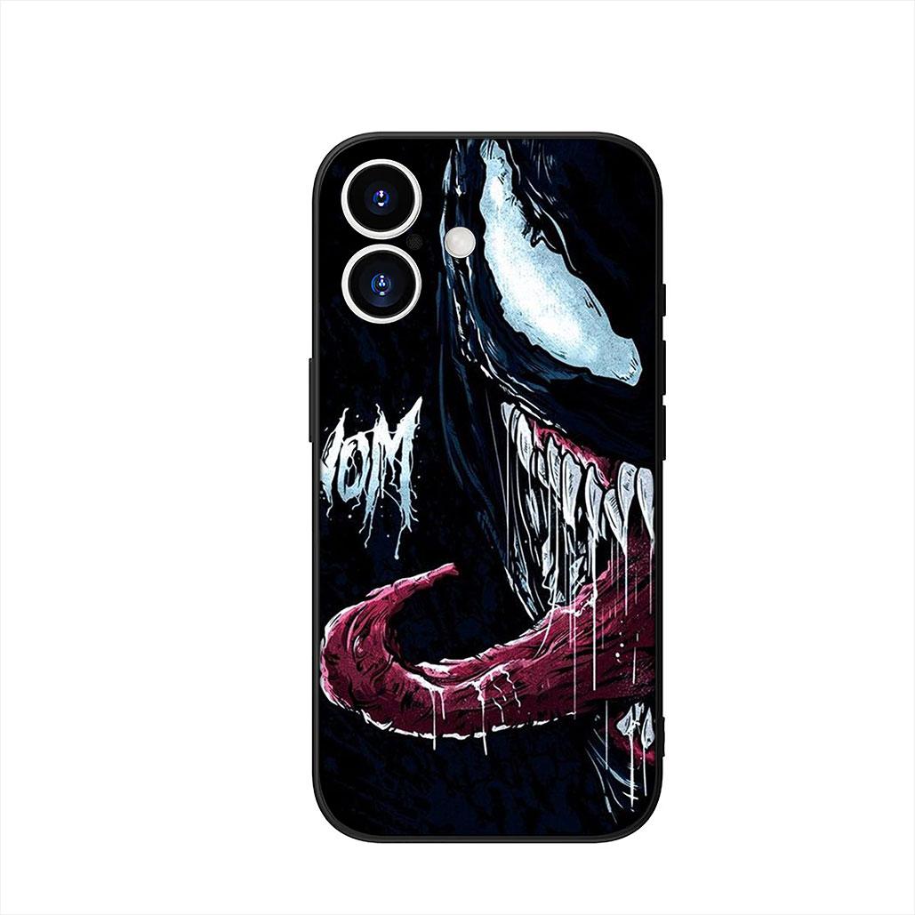 

Venom Logo Marvel Phone Cover Case for Apple iPhone 16 15 14 Plus 13 12 Mini 17 Pro Max + 16E Air 16+ ProMax Casing iPhone 13