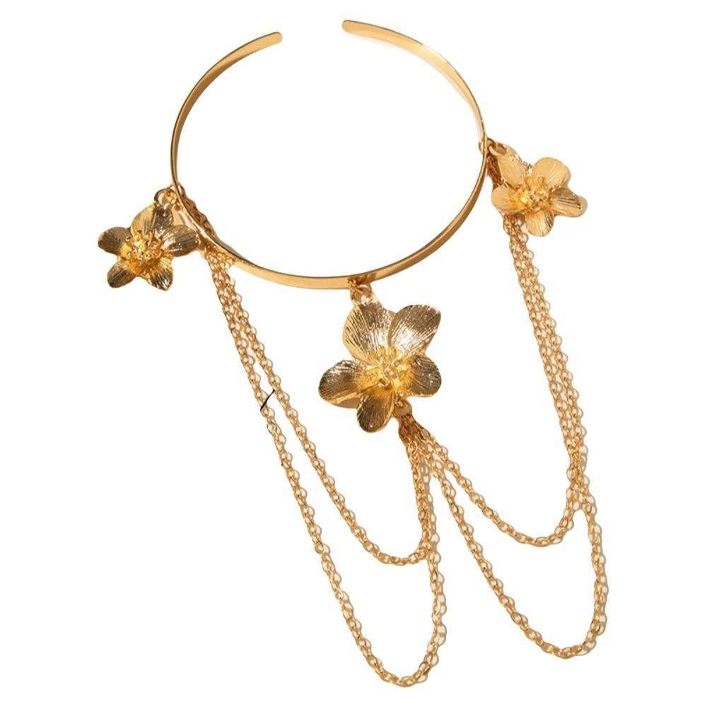 Zinc Zinc Alloy Open Arm Bracelet Resort Wind Metal Hanging Chain Versatile Tassel Arm Ring  Vacation Style Style 5