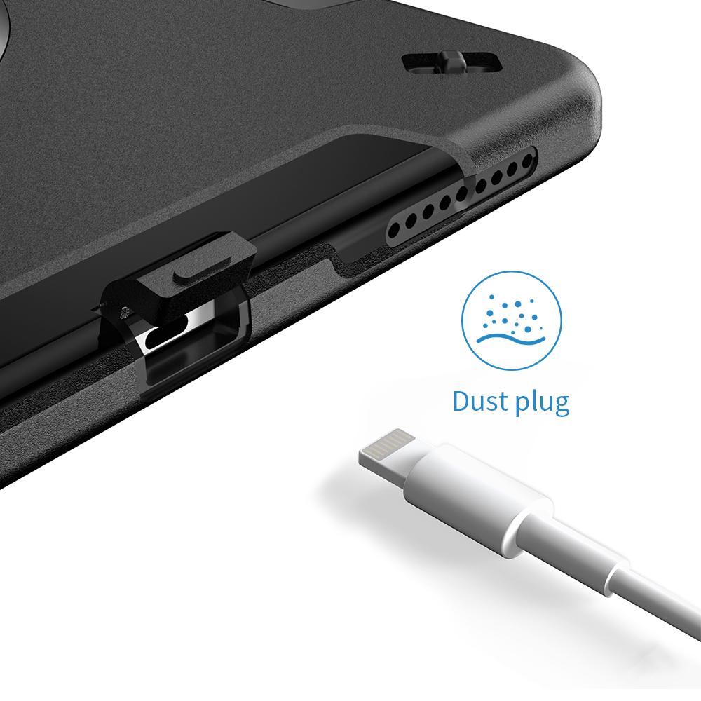 Kickstand Case for iPad Air 13 (2025)/(2024)/Pro 12.9 (2022)/(2021)/(2020)/(2018) PC+TPU Tablet Cover with PET Film/Strap