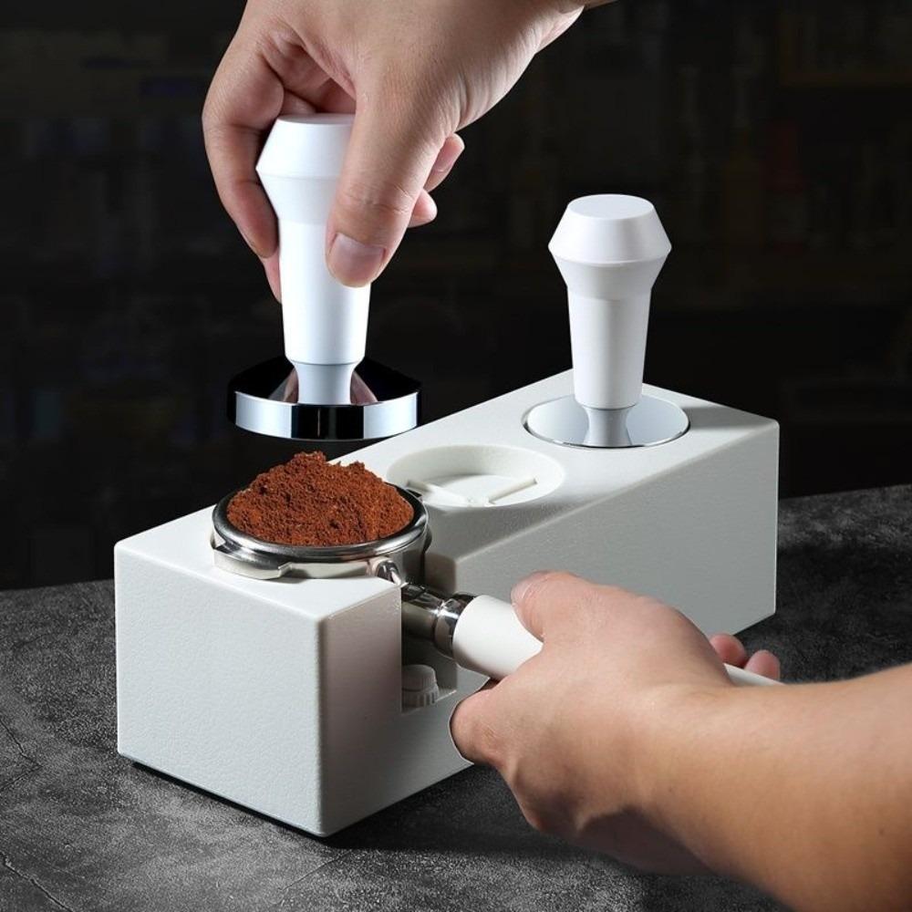 Universal 51/53/58mm Espresso Coffee Tamper Station 2 in 1 ABS Coffee Bar Stand Non Slip Coffee Tamper Base Cafe Supplies