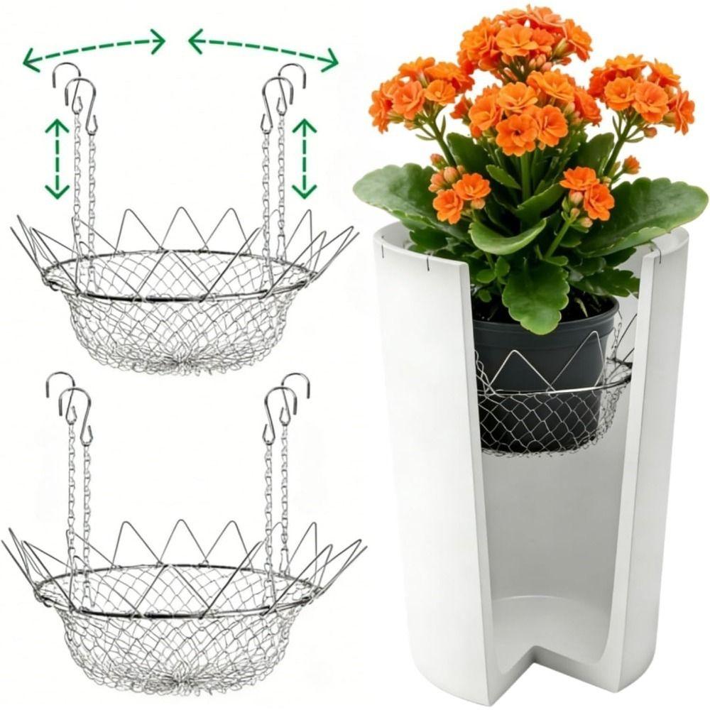 Stainless Steel Planter Insert Pad Rustproof Plant Pot Riser Practical Planter Inserts  Balcony