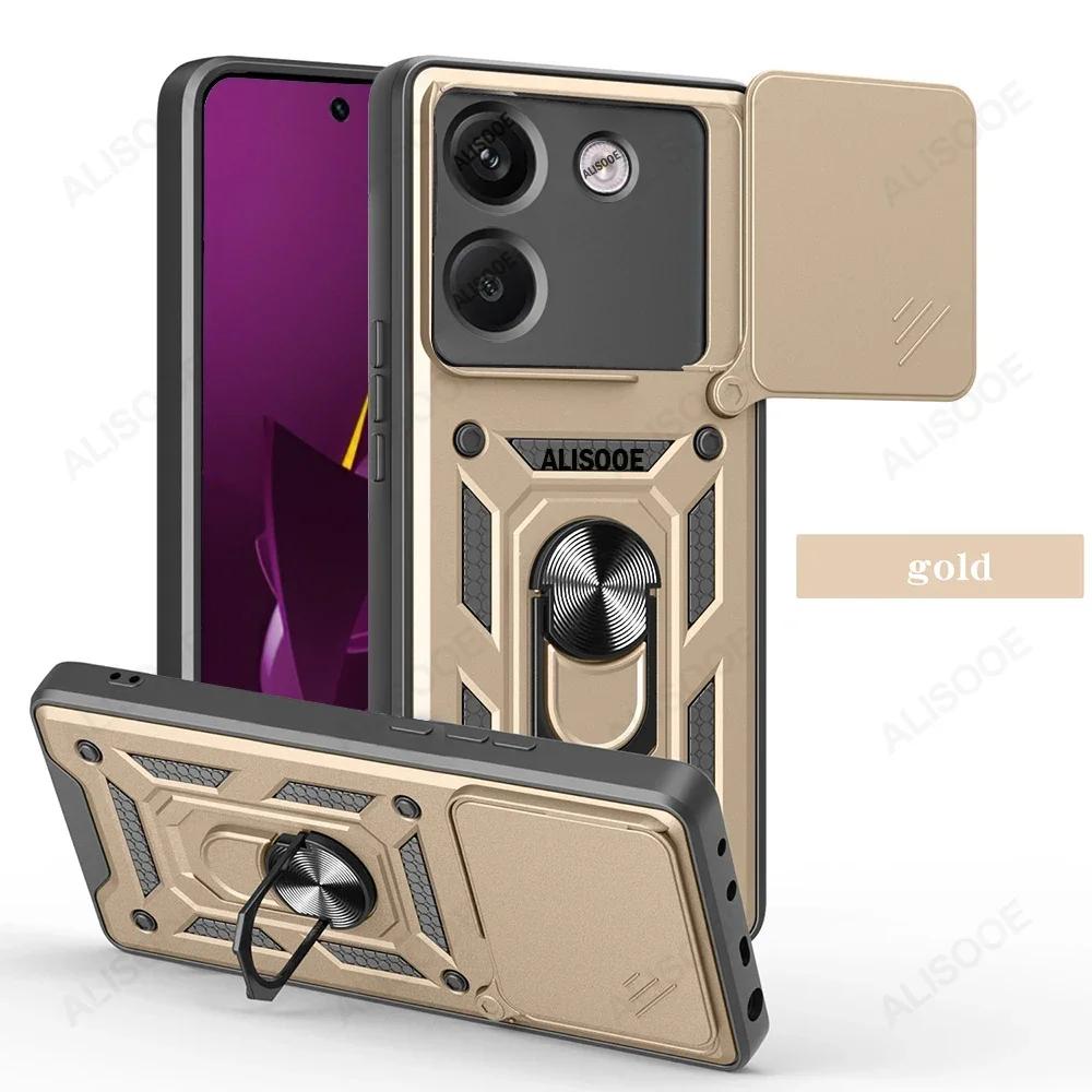 

Броньований чохол для POCO M7 Pro 5G Чохол Слайд Камери Обертовий Кільце-Підставка Ударостійка Кришка для Xiaomi POCO M7 Pro 5G Capa Funda for POCO M7 Pro 5G золотий