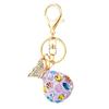Guochao diamond-set lucky bag car keychain women's bag pendant metal key chain ring business gift