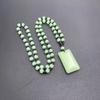 New Chinese Wushi Pai Pendant Necklace: Imitation Jade Stone Xinjiang Hetian Jade Ping'an Pai Glass Pendant for All Genders