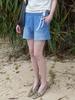 KIJUN Faded Stud Shorts Blue
