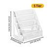 Baseball Card Display 5-Tier Acrylic Display Rack Clear Graded Card Shelf For Tabletop Desk Booth Organisation Collectible