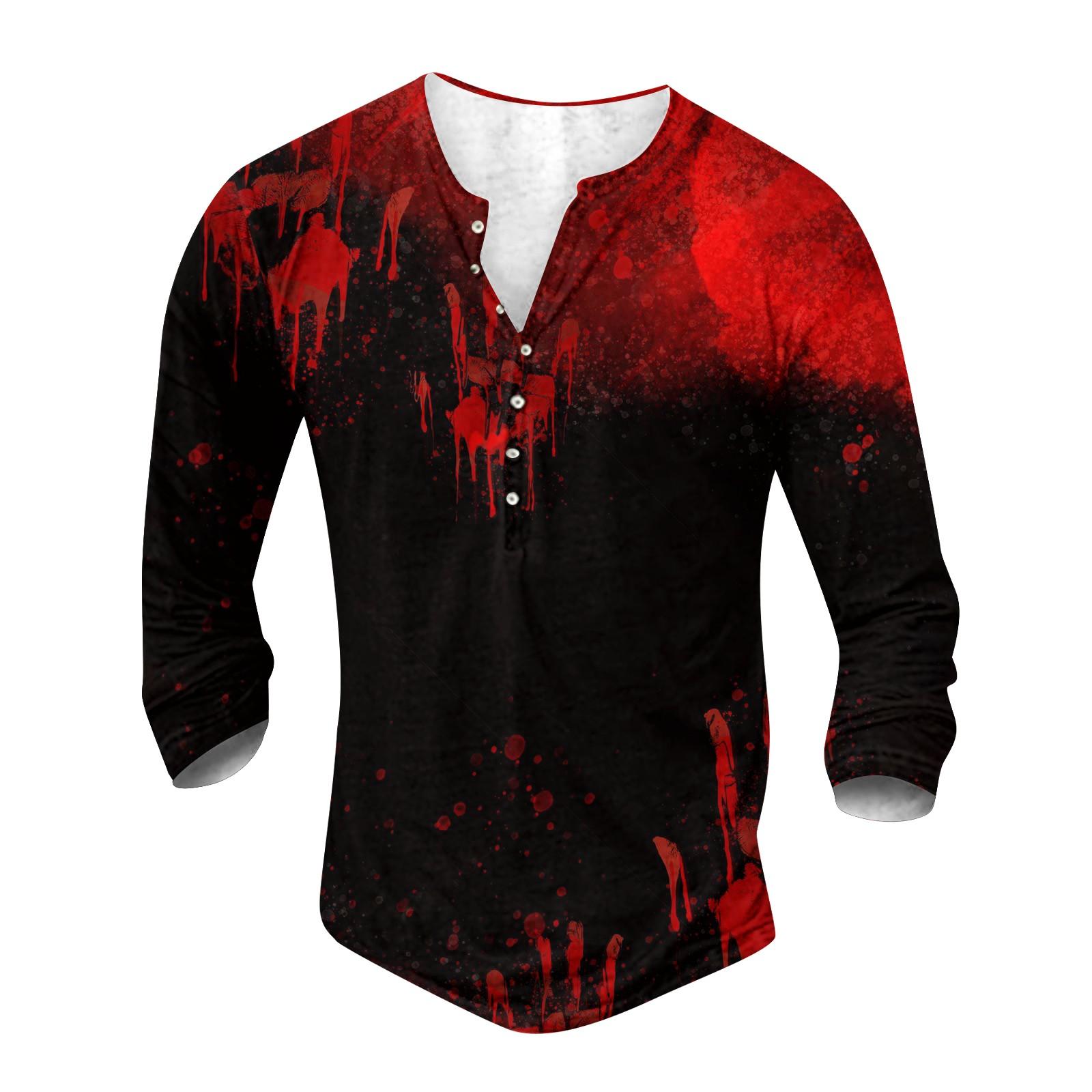 

Мужская футболка с принтом на открытом воздухе, свободный топ с длинными рукавами на пуговицах в стиле ретро S чёрный