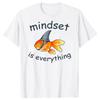 Funny Everything Is Mindset Shark Fin Goldfish Vintage 100% Cotton T-shirt Men Fashion Tshirt Loose Oversized Streetwear T Shirt