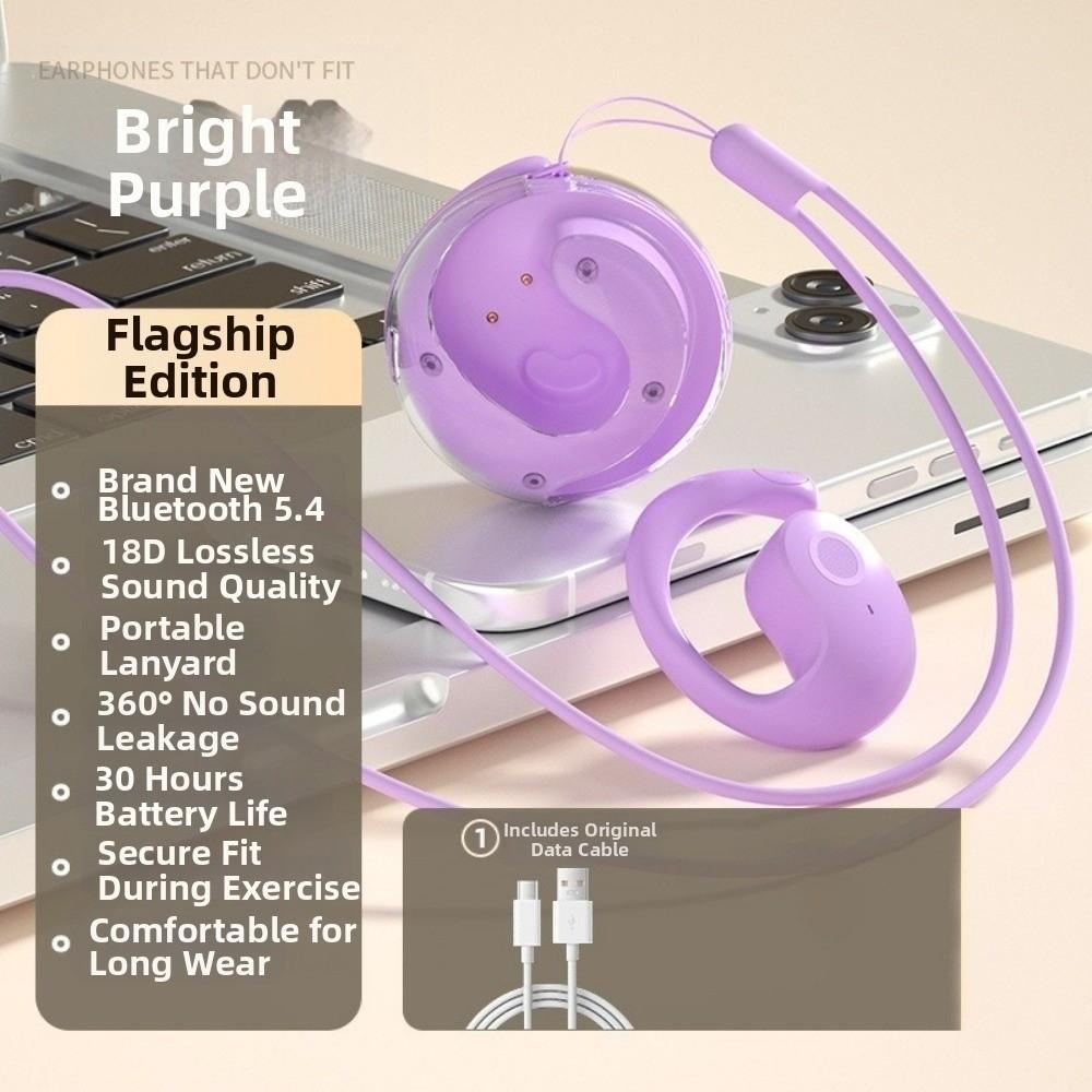 Bluetooth 5.4 Ear Hanging Headphone Wireless Bluetooth Earphone  Business Travel Learning