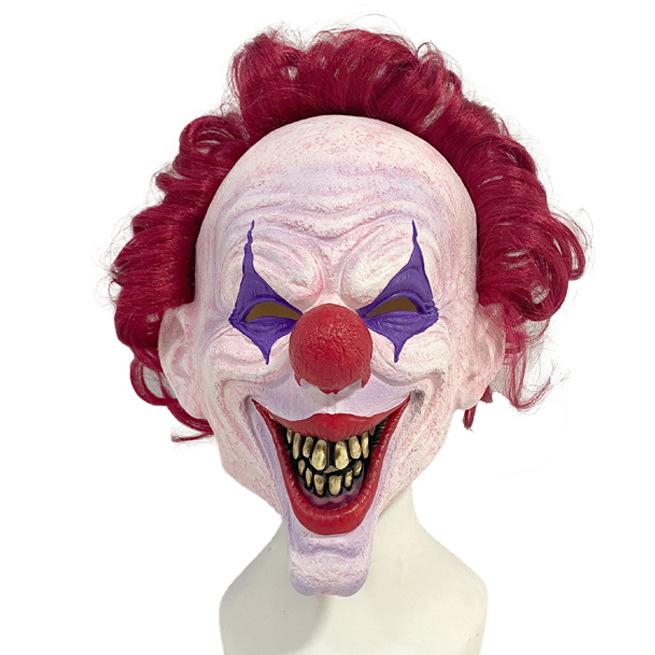 New latex clown mask Halloween headgear escape room costume prop