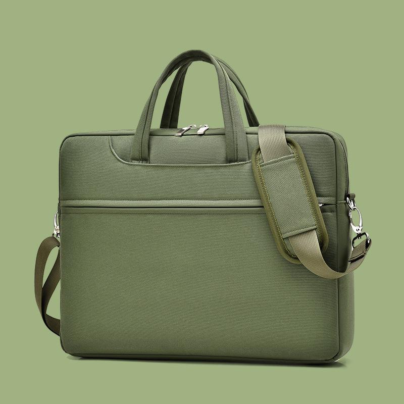 TS JYL laptop bag,17 Inch Air Cushion Laptop Bag Business Briefcase Meeting Document Bag 14-14.6 inches зелёный