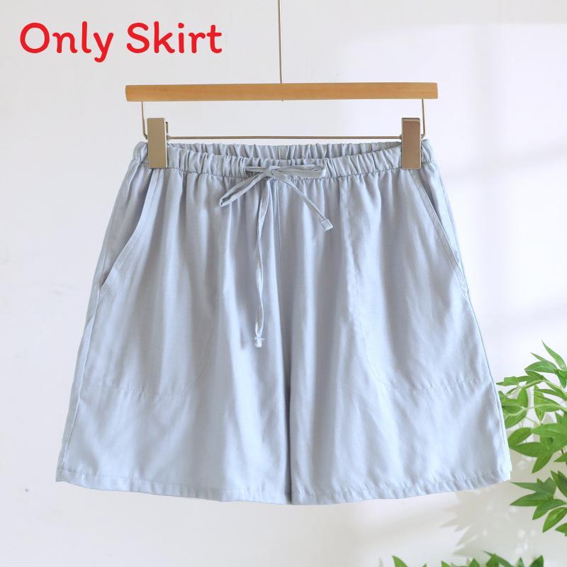 Lightweight Cotton Womens Pajama With Round Neck Sleeveless Top And Shorts For Summer