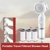Portable Travel Filtered Shower Head 3 Modes Universal Shower Spray Shower Accessory Household Handheld Shower Nozzle
