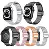 Pasek do zegarka Apple Watch Series 40 mm 42 mm 44 mm 38 mm Luksusowy pasek do zegarka ze stali nierdzewnej do zegarka iWatch Ultra 9 8 7 6 5 4 3 2 1 SE Pasek ze składanym zapięciem 49 mm