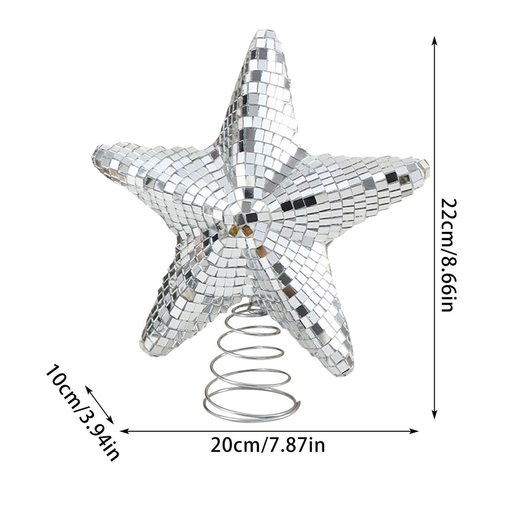 Christmas Tree Top Glitter Gold Silver Star Home Xmas Tree Ornaments Christmas Decoration For Home 2025 Natal New Year 2026