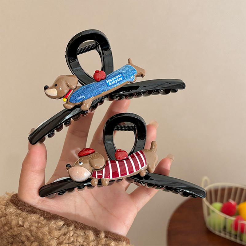 Dackel Haarspange Groß Cartoon Niedlich Krallenspangen Haarklammer Kopfschmuck Mode Haaraccessoires Für Frauen Mädchen