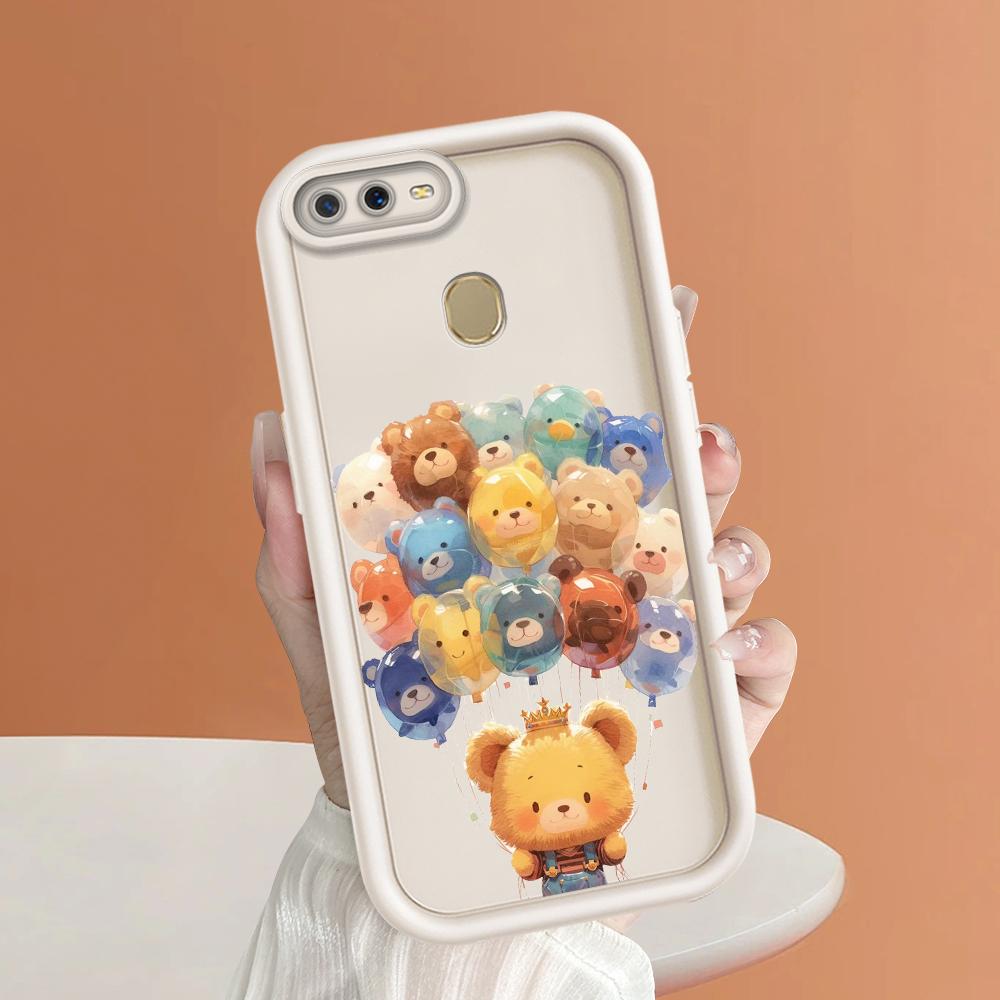 Soft Silicone Square Ladders Cartoon Pattern Full Cover Camera Protection Shockproof Case for OPPO Reno Realme OnePlus