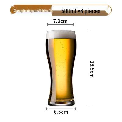 ZISIZ 500mL Craft Beer Glasses (6-Pack)