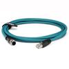 ZBLZGP M12 8-Pin A-Code RJ45 Ethernet Cable for Cognex Vision Camera Barcode Reader, CAT6 Network Cable, 5M