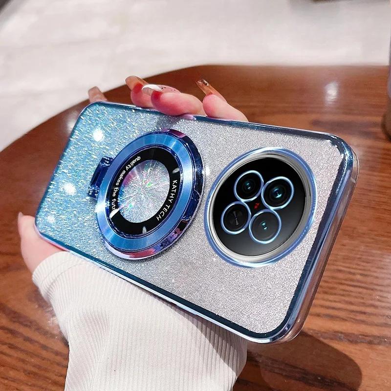 Luxusní třpytivý gradientní pouzdro se stojánkem pro Redmi Note14Pro 14 14ProPlus 13Pro 14C 13C 12 10C A5 Měkký kryt pro POCO X6 F7 X7Pro Pouzdro