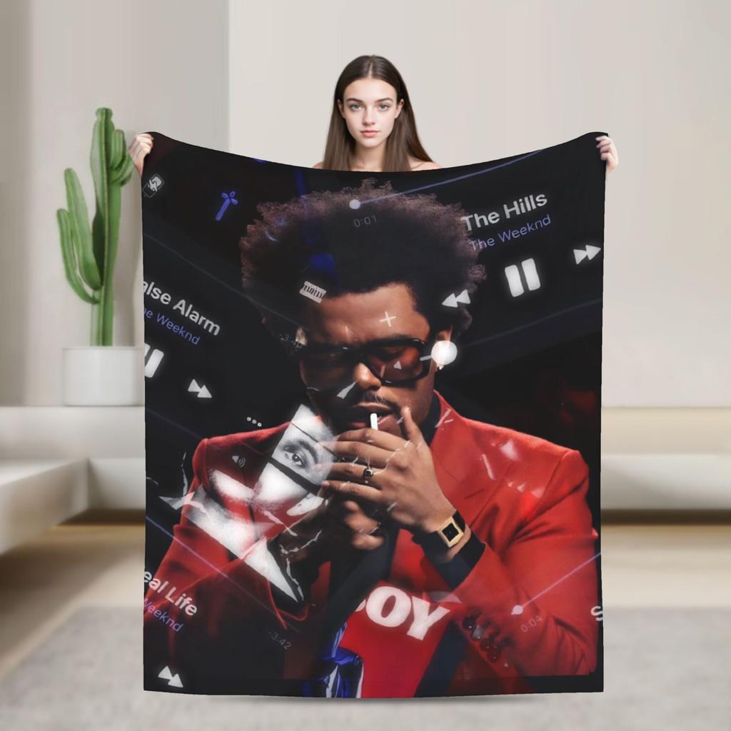 The Weeknds Super Soft Blankets Boy Girl Plush Bedding Throws Aesthetic Outdoor Flannel Bedspread Sofa Bed Cover
