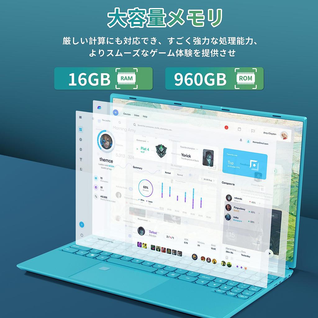 Large Screen Laptop 11 Installed MS Office 2019 PC Notebook Intel Celeron N5095 CPU To LCD IPS Resolution Memory DDR4 16GB SSD 960GB Fingerprint