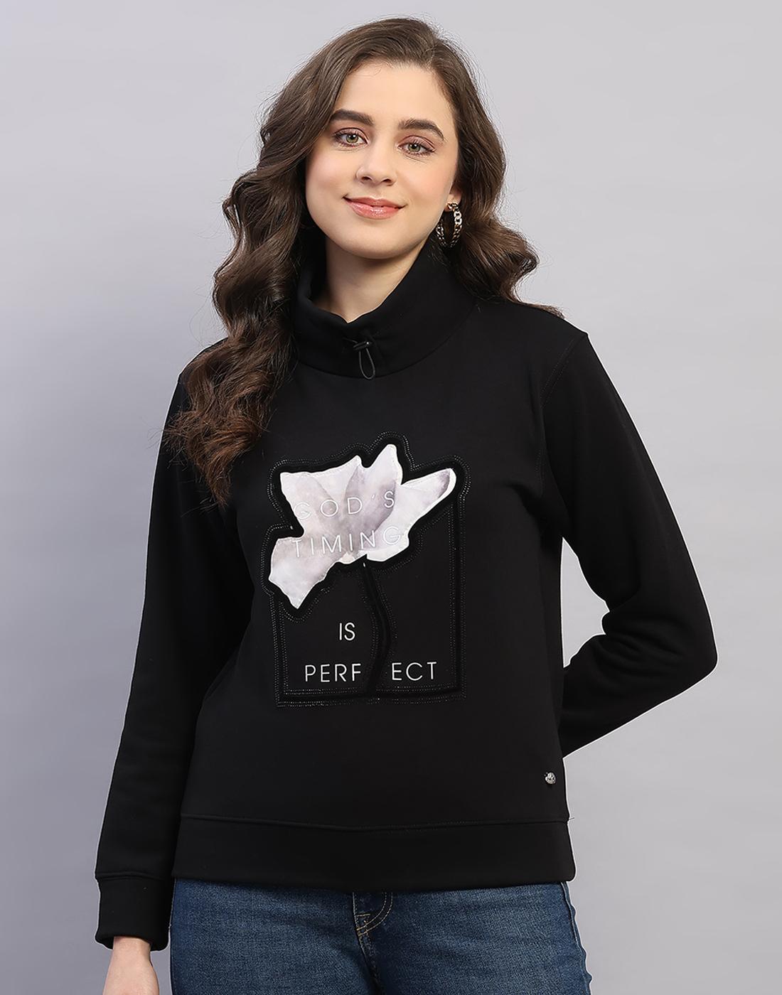 Monte Carlo Women s High Neck Full Sleeve Sweatshirt XL чёрный 2740₽