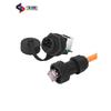 M20 RJ45 Waterproof Network Cable Connector, Panel Mount 90° Upward Port, New Energy.