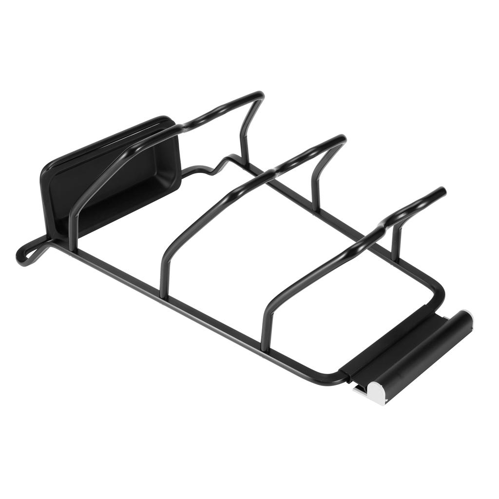 Black Wall Mounted Pot Lid Storage Rack Cutting Board Stand Organizer Kitchen Accessory(Black SType Space Aluminum