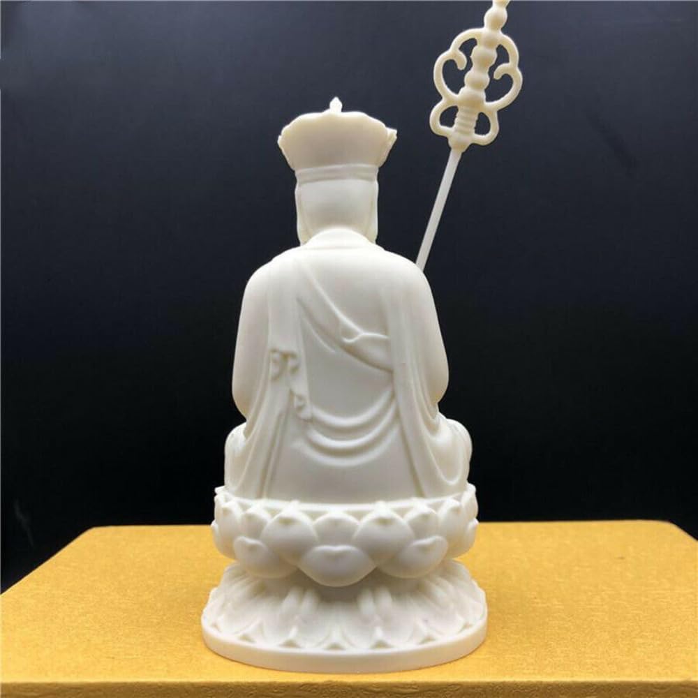 11.5cm Tibet Buddhism Carving Ksitigarbha Bodhisattva Statue Buddha Figurines